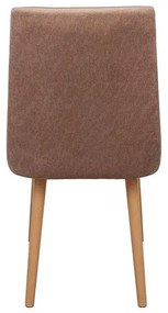 Καρέκλα Τραπεζαρίας Sandra Lux Fylliana Taupe με Golden Sand πόδια 45x50x85εκ. 2αδα 45x50x85 εκ.