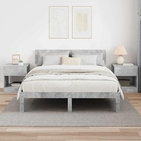 vidaXL End Table 2 pcs Σκυρόδεμα Γκρι 40,5 x 40 x 45 εκ