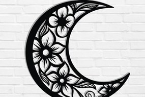 Intra απο ξύλο plywood 3mm-4mm πάχος - Floral Moon Wall Art Laser Cut  Δίασταση 40x50 cm INTRAFABR-118875310