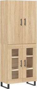 vidaXL Ντουλάπι Sonoma δρυς 69,5 x 34 x 180 εκ. από Επεξεργασμένο Ξύλο