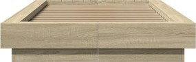vidaXL Πλαίσιο Κρεβατιού Sonoma Δρυς 75 x 190 εκ. Επεξεργασμένο Ξύλο