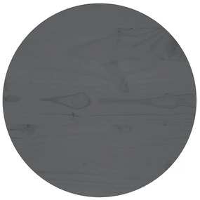 vidaXL Επιφάνεια Τραπεζιού Γκρι Ø40x2,5 εκ. από Μασίφ Ξύλο Πεύκου