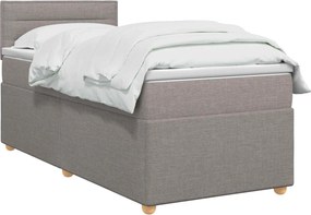 vidaXL Κρεβάτι box spring με στρώμα Taupe 80 x 200 cm Ύφασμα