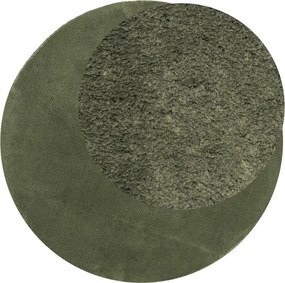 vidaXL Rug HUARTE Green Ø 120 cm 100% Polyester Επίπεδος