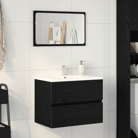 vidaXL ντουλάπι νιπτήρα Μαύρη βελανιδιά 60x38,5x45 εκ. Επεξεργασμένο ξύλο