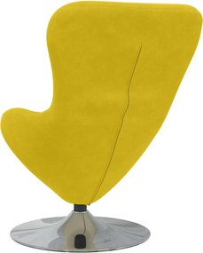vidaXL Κάθισμα-αυγό Κίτρινο Βελούδο