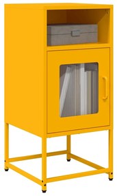 Κομοδίνο ντουλάπι μουστάρδας κίτρινο 36x39x78 cm - Κίτρινο