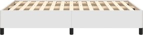 vidaXL Πλαίσιο Κρεβατιού χωρίς στρώμα Λευκό 120x190 εκ.Συνθ. Δέρμα