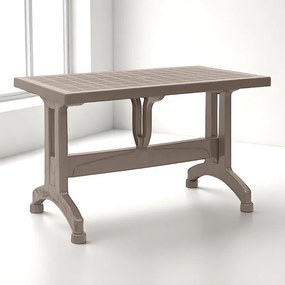 Τραπέζι πολυπροπυλενίου Callan Megapap χρώμα cappuccino 140x80x73εκ.