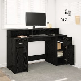 vidaXL Γραφείο Μαύρης Δρυός 140x55x91 εκ. Επεξεργασμένο Ξύλο