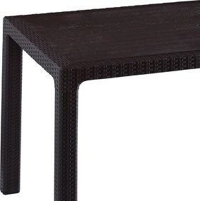 Τραπέζι Explore pakoworld με UV protection PP καφέ 150x90x73.5εκ