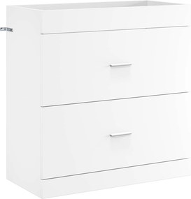 vidaXL Σετ Επίπλων Μπάνιου Λευκό 81 x 40 x 84,5 εκ Επεξεργασμένο Ξύλο