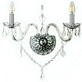 Φωτιστικό Τοίχου-Απλίκα 43391-2 35x37,5cm 2xΕ14 Clear Inlight Crystal