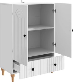 vidaXL Πλαϊνό γραφείο Γυαλιστερό Λευκό 66 x 34,5 x 95 εκ.