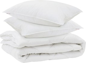 vidaXL Διπλωμένη Κουβέρτα Όλων των Εποχών 3 pcs Λευκό Μικροΐνες