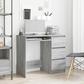vidaXL Γραφείο Γκρι Sonoma 90x45x76 εκ. από Επεξεργασμένο Ξύλο