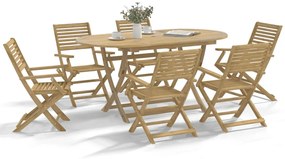 vidaXL Καρέκλες Κήπου Πτυσσόμενες 8 τεμ 54,5x61,5x86,5 εκ Μασίφ Ακακία