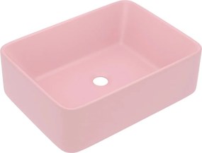 vidaXL Νιπτήρας Πολυτελής Ροζ Ματ 41 x 30 x 12 εκ. Κεραμικός