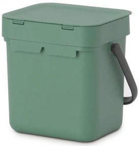 Brabantia Sort&Go κάδος χωριστής συλλογής 1003229, 3 l, Χειρολαβή, Επιτοίχιος, Σκούρο πράσινο