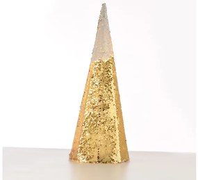 Λαμπάκια Champagne Gold White Sequin Cone Tree 35 WW LED Μπαταρίας 3ΧΑΑ IP20 X1135118 ACA-X1135118-Λευκό-Χρυσό X1135118