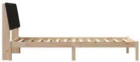 vidaXL Σκελετός Κρεβατιού Καφέ 90 x 190 cm Στερεά ξυλεία πεύκου