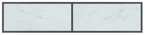 Τραπέζι Κονσόλα Λευκό 160 x 35 x 75,5 εκ. από Ψημένο Γυαλί - Λευκό
