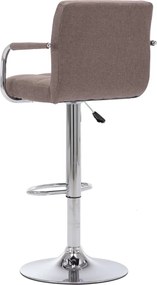 vidaXL Σκαμπό Μπαρ Taupe Υφασμάτινο