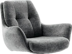 Bali Καρεκλα Relax Μαύρη + Υποπόδιο 83x86x102 cm