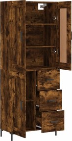 vidaXL Ντουλάπι Καπνιστή Δρυς 69,5x34x180 εκ. από Επεξεργασμένο Ξύλο