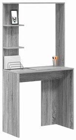 vidaXL Γραφείο Γκρι sonoma 78.5 x 37 x 154.5 εκ Επεξεργασμένο ξύλο