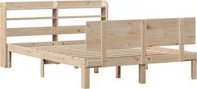 vidaXL Πλαίσιο Κρεβατιού Κεφαλάρι 150x200 εκ Μασίφ Πεύκο