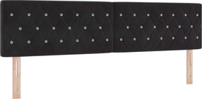 vidaXL Κρεβάτι box spring με στρώμα Μαύρο 180 x 200 cm Βελούδο