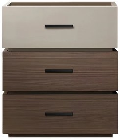 Κομοδίνο Sonlen  mdf σε καρυδί-μπεζ απόχρωση 60x40x66εκ