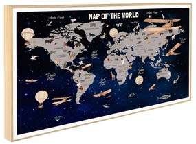 Παιδικό Κάδρο Παγκόσμιος Χάρτης KDP261 30x60cm