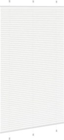 vidaXL Πλισέ περσίδα Λευκό 115x200 cm Πλάτος υφάσματος 114,4 cm