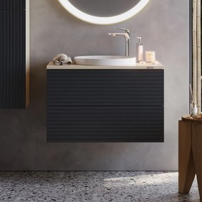 Πάγκος VIEN Ανθρακί MDF 18mm Λάκα 80 S3BVIE080ANBM 80x50x52cm S3BVIE080ANBM