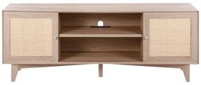 VEVOR Rattan-TV-Ständer 191cm Fernseher Boho-TV-Schrank Fernsehschrank Eiche