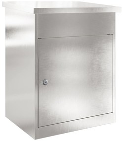 vidaXL Θυρίδα Πακέτων Μαύρο 44 x 35 x 59 εκατοστά Ανοξείδωτο ατσάλι