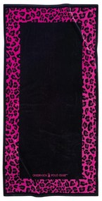 Πετσέτα Θαλάσσης 3863 Black-Pink Greenwich Polo Club Θαλάσσης 90x180cm 100% Cotton