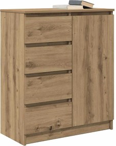 vidaXL Συρταριέρα με Συρτάρια Τεχνίτης Δρυς 71x35x84 εκ. Επεξ. Ξύλο