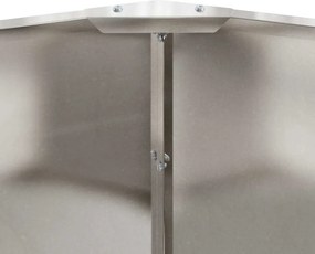 vidaXL Γλάστρα Ασημί 60 x 60 x 35 cm Ανοξείδωτο ατσάλι