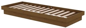 vidaXL Πλαίσιο Κρεβατιού Μελί 75x190 εκ. Ξύλο Πεύκου Small Single