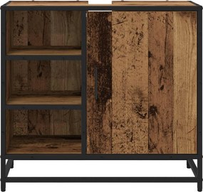 vidaXL Ντουλάπι Μπάνιου Παλιό Ξύλο 65 x 33 x 60 εκ Επεξεργασμένο Ξύλο