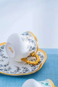 Stewehome Σετ πορσελάνινων φλιτζανιών καφέ για 6 άτομα Πολύχρωμο