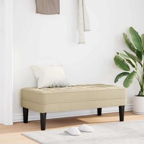 vidaXL παγκάκι Κρεμ 113 x 57 x 39 εκ. ύφασμα