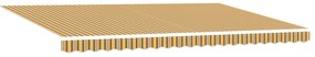 vidaXL Ανασυρόμενη Τέντα Ριγέ 500x300 cm