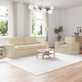 vidaXL Σετ Καναπέ 2 pcs Κρεμ 222 x 80 x 82 εκ ύφασμα