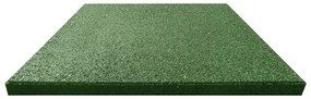 Πλάκες Δαπέδου Ασφαλείας 6 τεμ. Πράσινες 50x50x3 εκ. Καουτσούκ - Πράσινο