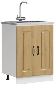 Ντουλάπι βάσης νεροχύτη Kalmar Αρτισιανή Δρυς 60x46x81,5 εκ.