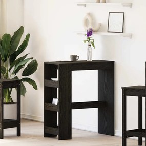 vidaXL Τραπέζι Μπαρ με Ράφια από Μαύρη Δρυς 90x40x103,5 εκ. από Τεχνητό Ξύλο